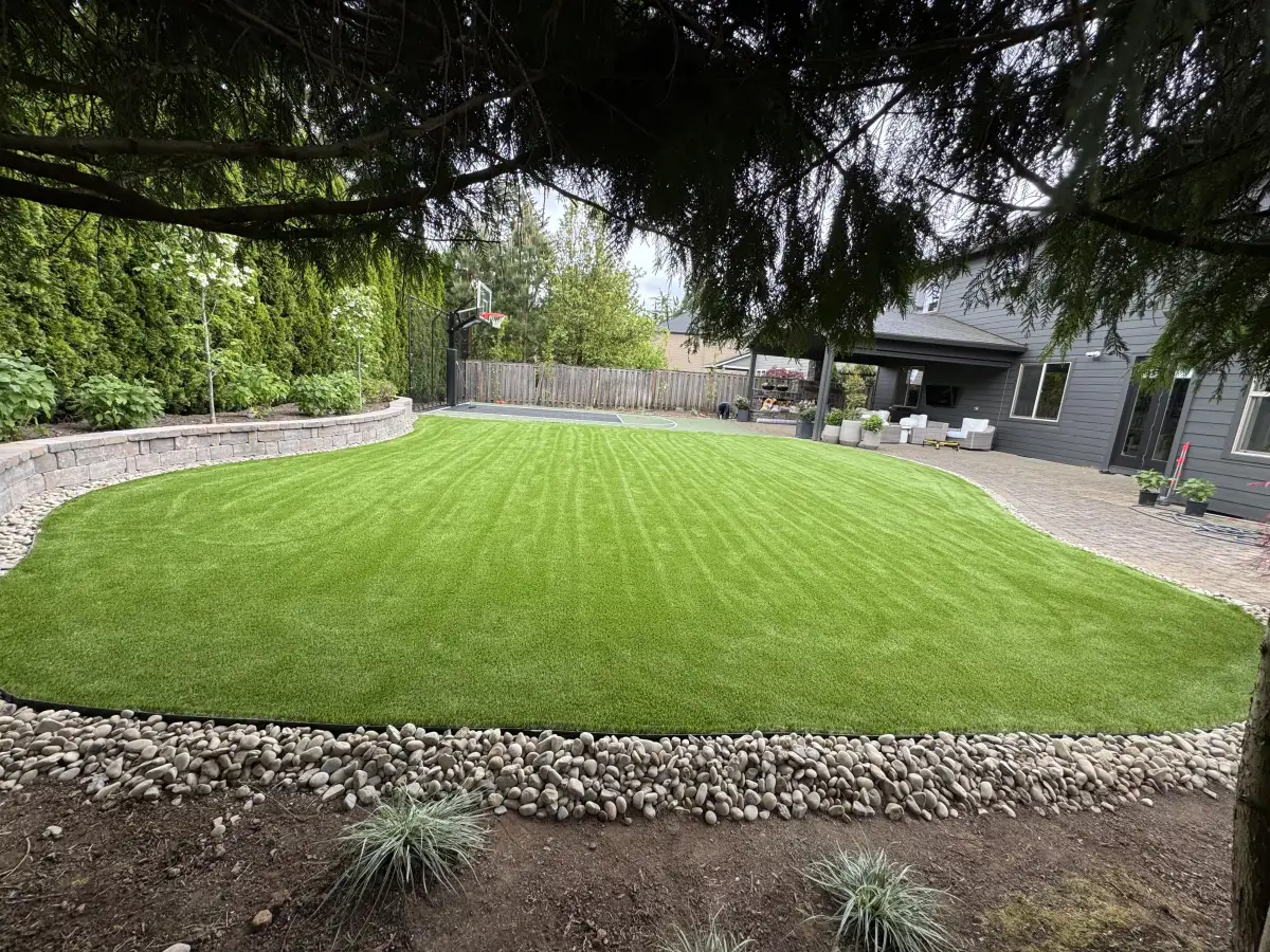 Full yard artificial turf replacement in Lake Oswego Oregon